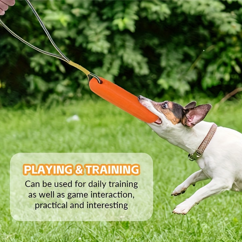 Floating Dog Toy with Rope, Single Water-Resistant Fetch and Retrieve Toy in Orange or Yellow for Supervised Summer Pool and Outdoor Play