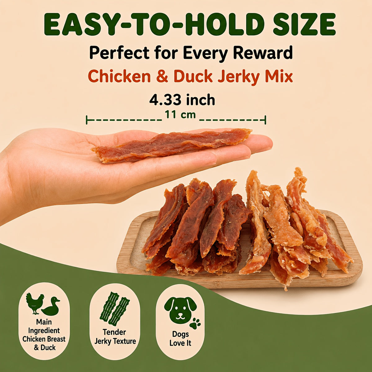 Dog Snack Packs with Duck Meat and 160g Combo Options, Chewy Dog Treats for Supervised Training Rewards, Everyday Snack Time and Dog Lover Gift Baskets