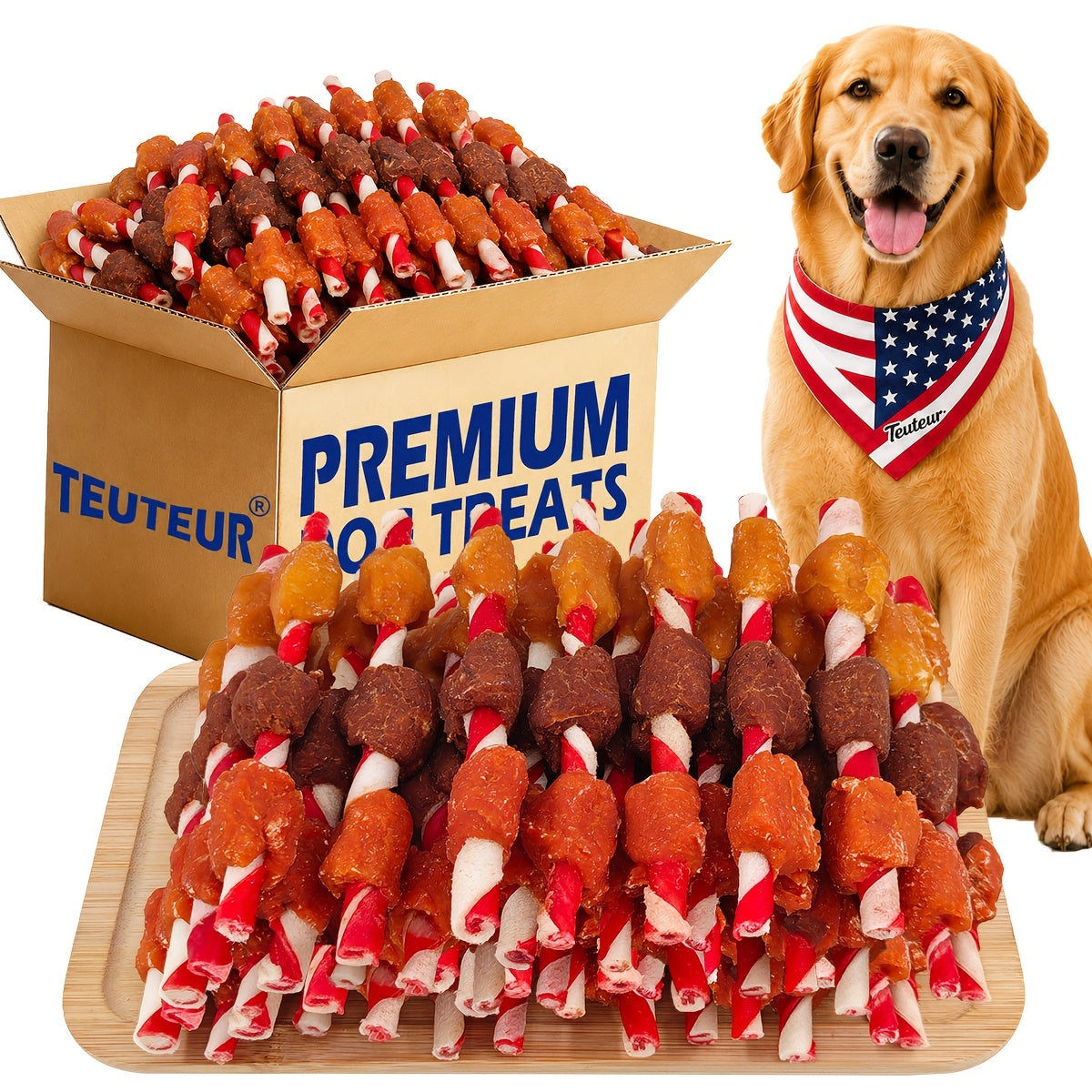Kabob Dog Chew Treats with Chicken Liver and Duck, Skewer-Style Dog Snacks in 100g or 150g Packs for Supervised Chewing and Everyday Rewards