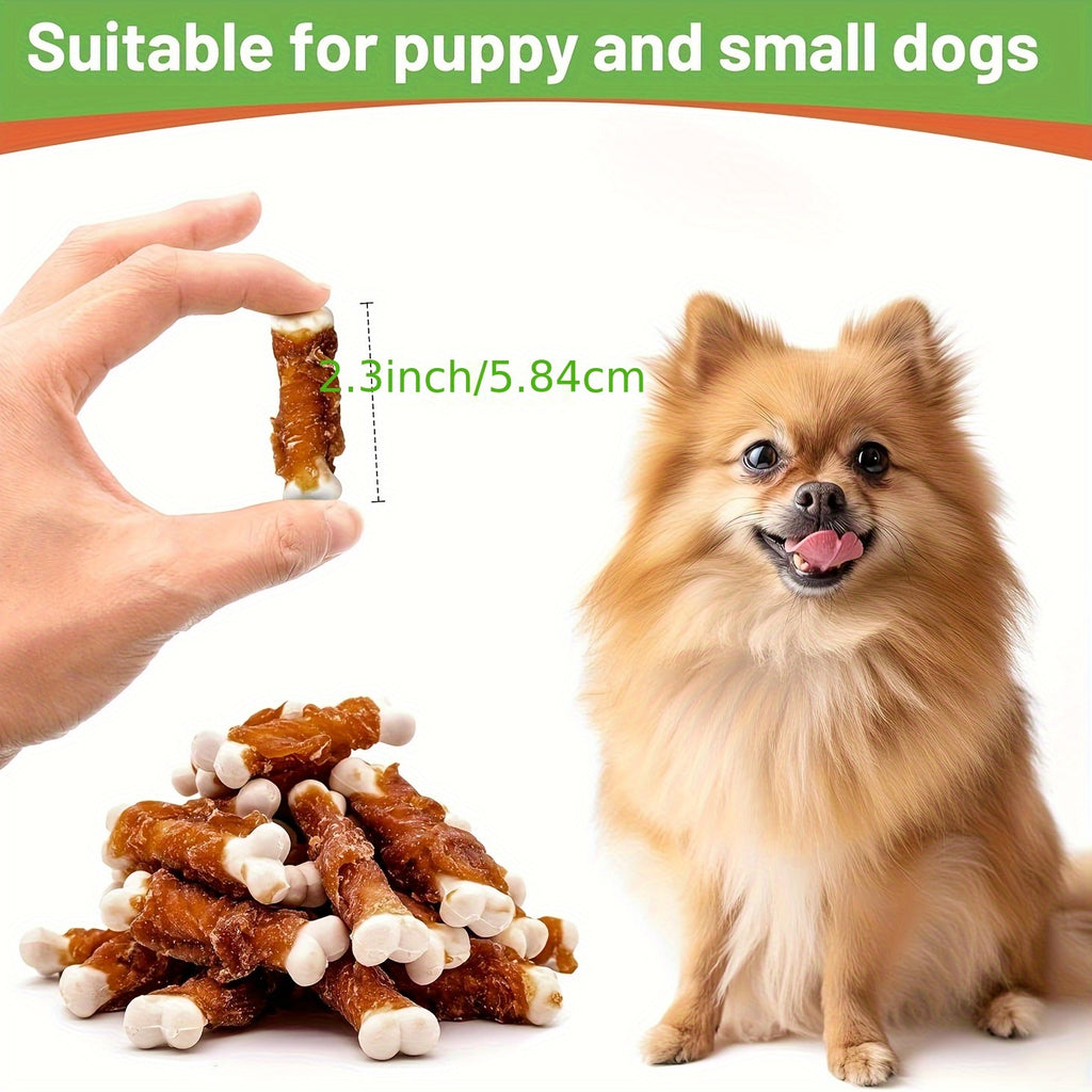 Dog Treats 203g with Duck Meat, Chicken Wrapped Bone or Dried Chicken Breast Options for Supervised Chewing, Training Rewards and Everyday Snack Time