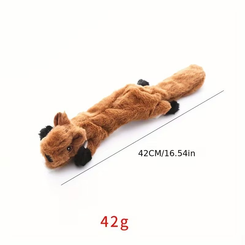 Stuffless Plush Dog Toys 5 Pack, Squeaky Pet Toy Set for Supervised Gentle Chewing, Interactive Indoor Play and Dog Lover Gifts