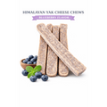 Yak Cheese Chews for Dogs, Blueberry Himalayan Dog Treats with Yak Milk and Lime, Grain-Free High-Protein Firm Chews for Medium and Large Dogs