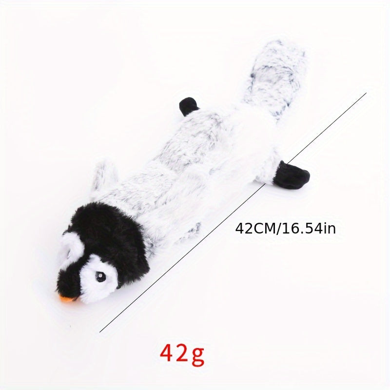 Stuffless Plush Dog Toys 5 Pack, Squeaky Pet Toy Set for Supervised Gentle Chewing, Interactive Indoor Play and Dog Lover Gifts