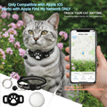 Cat Tracker Collar Set for iOS, Pet Locator with 5-Piece Option Including Two Lanyards, One Collar and Silicone Protective Case, Battery Not Included