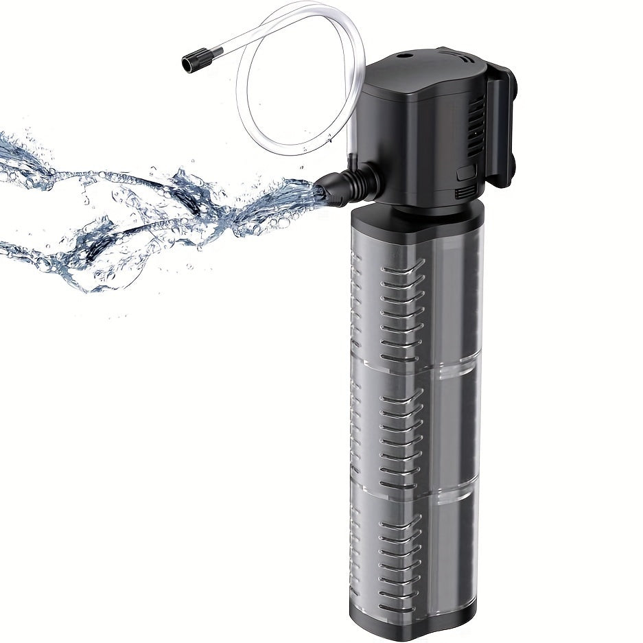 Internal Aquarium Power Filter with 3-Stage Filtration, Quiet Submersible Fish Tank Filter for Freshwater and Saltwater, 5W/14W/20W Options