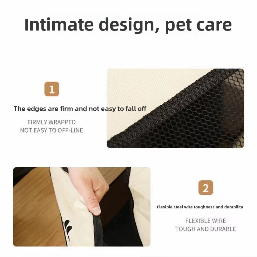 Mesh Pet Playpen for Cats and Puppies, Small 29 x 29 x 17 Inch Octagonal Enclosure with Paw Print Panels and Mesh Door, Seven Color Options