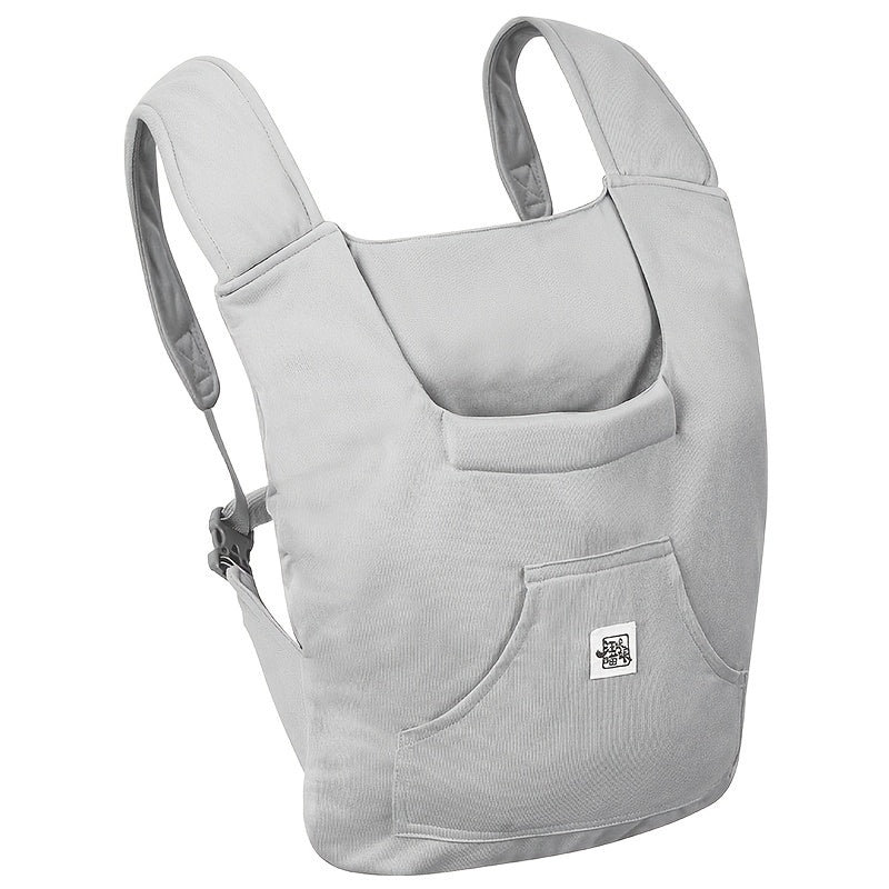 Small Dog Chest Carrier with Front Pocket, Foldable Head-Out Pet Carrying Bag with Adjustable Straps for Dogs up to 5.5 lbs and Cats up to 7.7 lbs