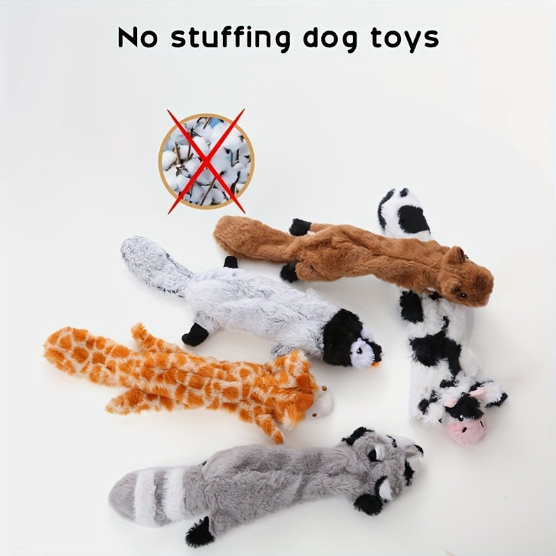 Long Animal Squeaky Dog Toys with Plush Texture, Interactive Chew and Gentle Play Companions for Supervised Puppy Games and Everyday Toy Rotation