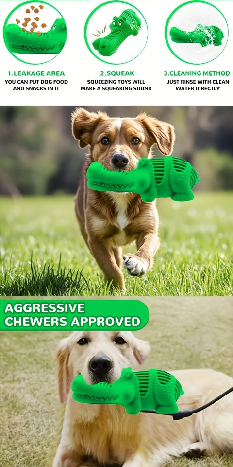 Large Dog Chew Toy in Green for Medium and Large Dogs, Pet Chewing Accessory for Supervised Playtime, Everyday Toy Rotation and Dog Lover Gifts