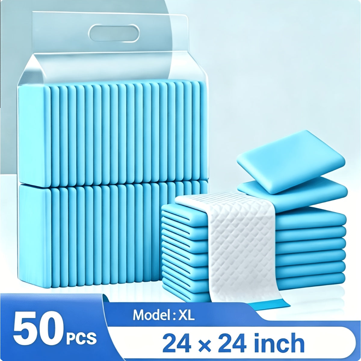 Pet Training Pads 36 x 30 or 24 x 24 Inches, Thick Disposable Absorbent Puppy Pee Pads with Leak Protection and Odor Control, 50 to 300 Count Options
