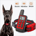 Dog Training Collar with 9-Level Adjustment, Rechargeable Remote E Collar with Tone, Vibration and Static Stimulation Modes in Red or Black