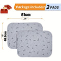 Washable Puppy Training Pads in 24 x 16 or 36 x 41 Inches, Reusable Four-Layer Non-Slip Dog Pee Mats with Size-Specific 2 or 6 Pack Options