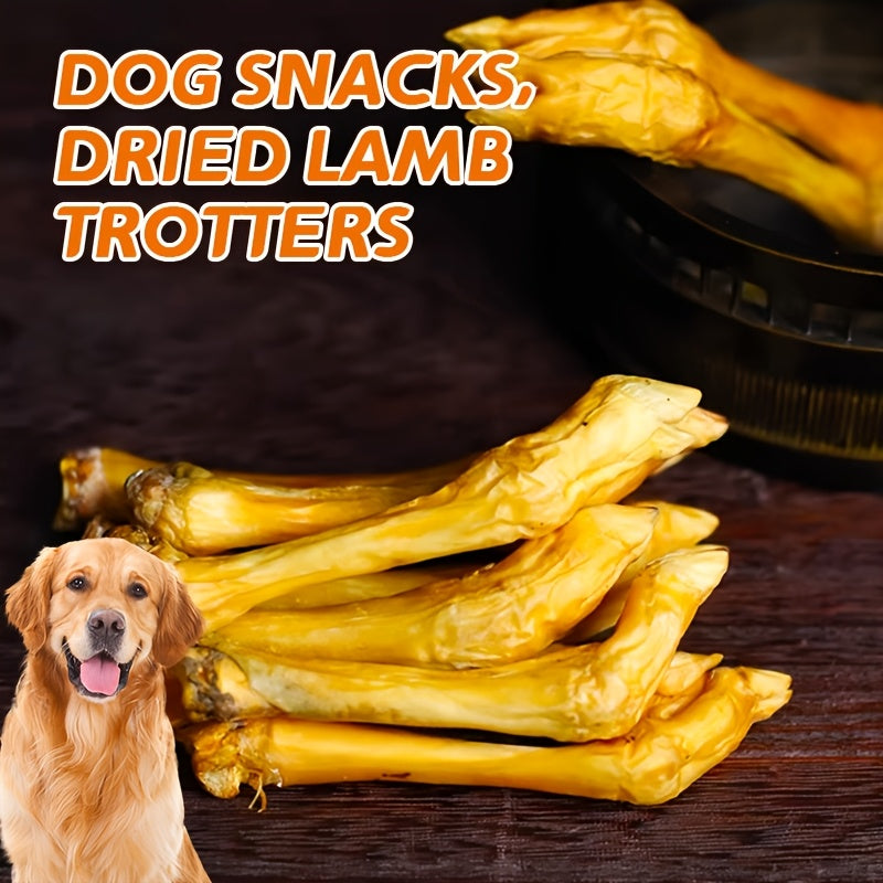 Lamb Trotter Dog Chew, Air-Dried Sheep Hooves for Supervised Chewing Sessions, Animal-Based Treat for At-Home Dog Enrichment