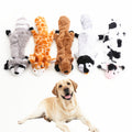 Stuffless Plush Dog Toys 5 Pack, Squeaky Pet Toy Set for Supervised Gentle Chewing, Interactive Indoor Play and Dog Lover Gifts