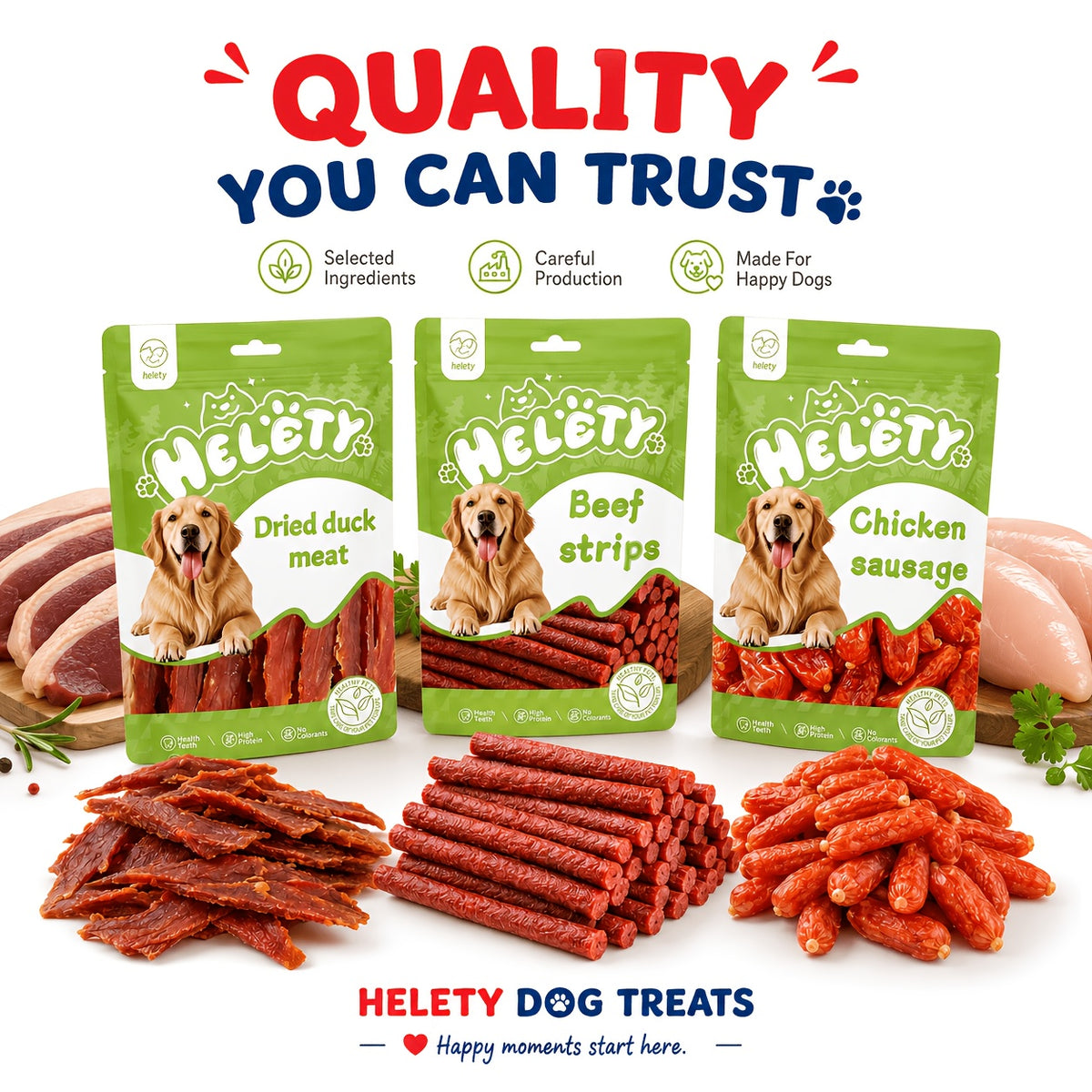 Dog Training Reward Treats in Duck 100g Pack, Chewy Dog Snacks for Supervised Practice Sessions, Everyday Treat Time and Dog Lover Gift Baskets