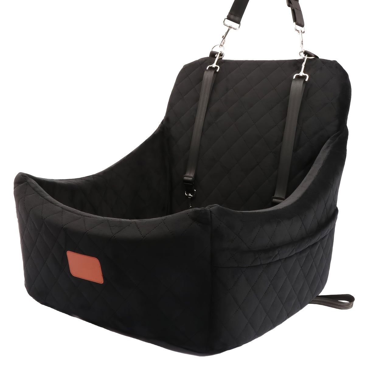 Dog Car Seat with Seat Belt Pass-Through, Memory Foam Pet Travel Bed with Removable Washable Design and Adjustable Straps in Medium and Large Options