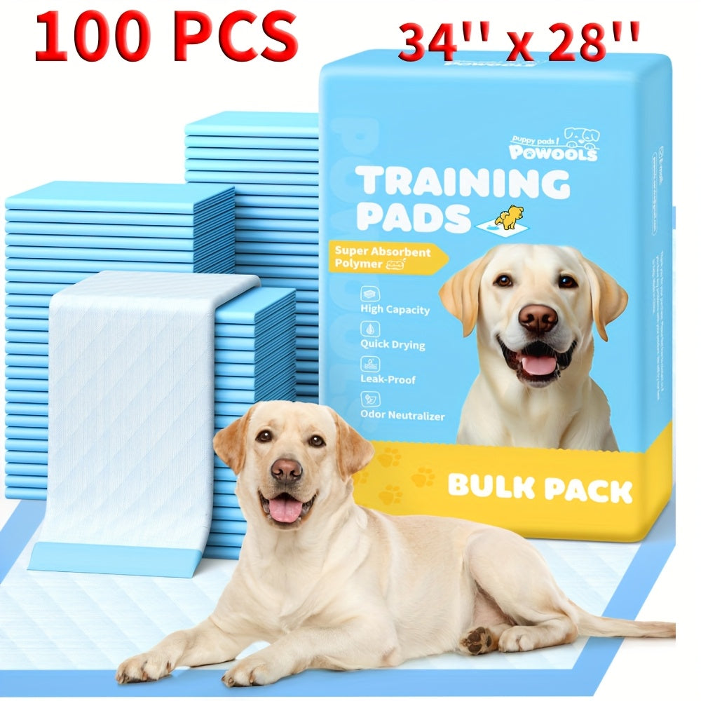 Dog Pee Pads 100 Count with 6-Layer Absorption, Disposable Puppy Potty Training Pads with Odor Control and Leak Protection, 34 x 28 or 22 x 22 Inch