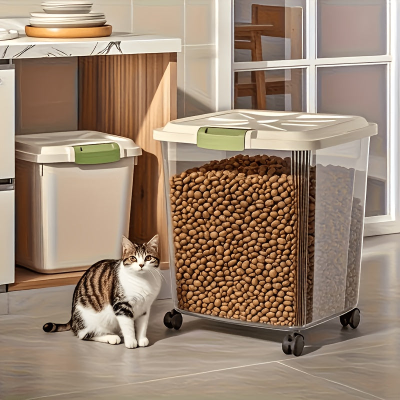 Pet Food Storage Bin with Locking Lid and Scoop, Airtight Dry Dog and Cat Food Container in 6.6 to 55.12 lb Options for Kitchen Pantry Organization