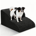 Cushioned Dog Stairs for Small Dogs, High-Density Foam Pet Steps with Non-Slip Bottom and Removable Cover, 2 or 3 Steps for Suitable Beds and Couches