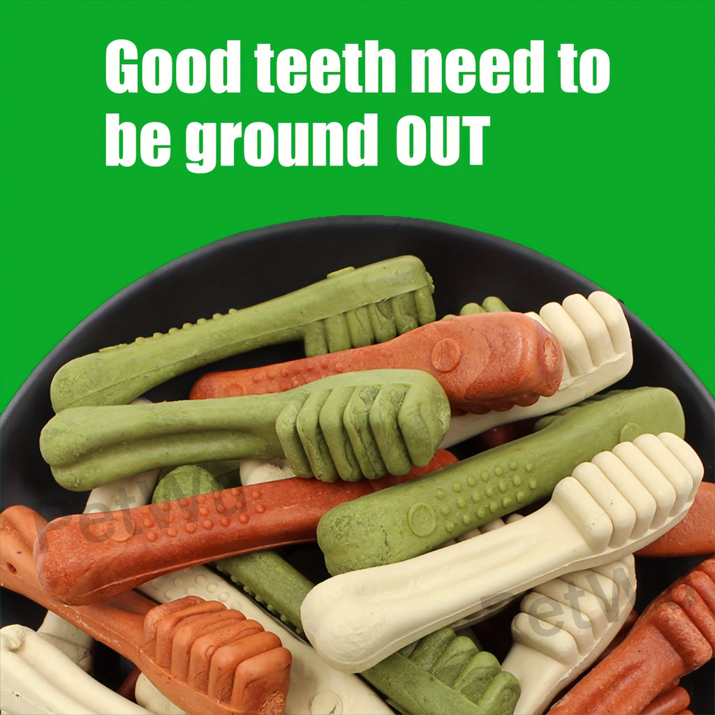 Dog Dental Chew Bone 90g, Beef Milk Mint Toothbrush Cleaning Bone Option for Supervised Chewing and Everyday At-Home Canine Oral Care Routines