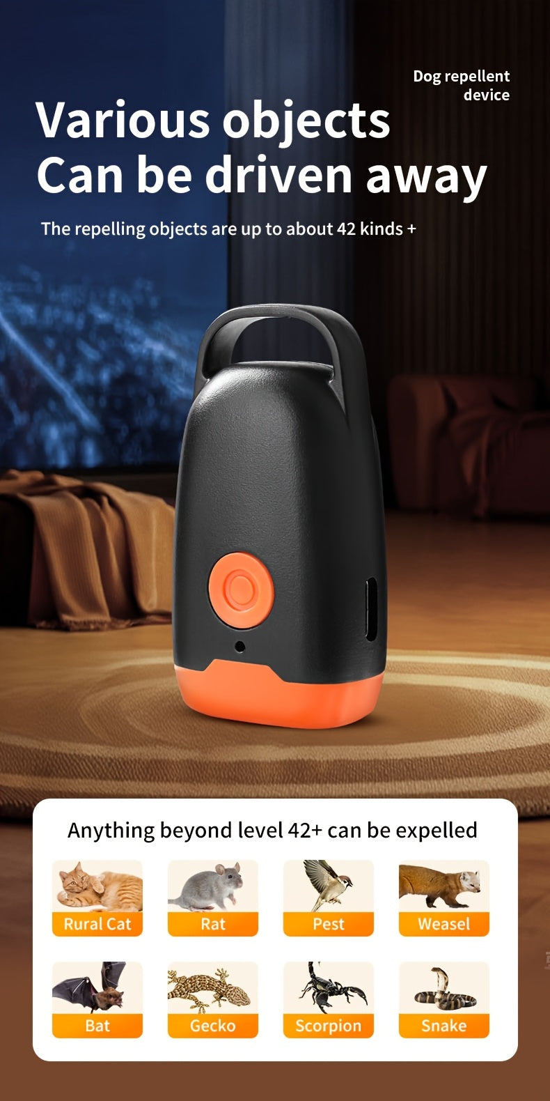 Soundwave Dog Repellent Device with One-Button Start, Barking Deterrent for Dog Behavior Management, Available in Single or Two-Piece Packs