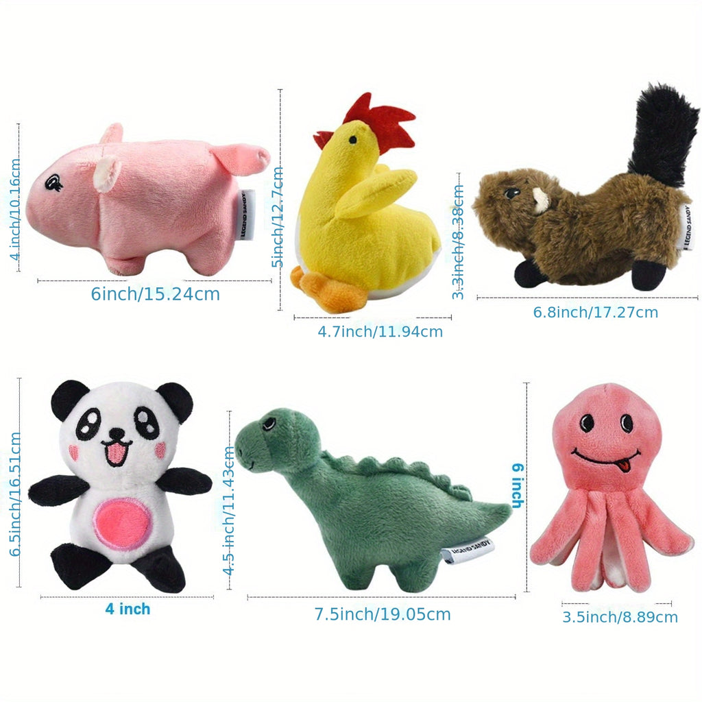 Squeaky Plush Puppy Toy Set 3-Pack, Stuffed Animal Chew Toys for Small to Medium Dogs, Supervised Gentle Play and Everyday Toy Rotation