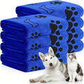 Dog and Cat Drying Towel, Blue Microfiber Pet Bath Towel with Absorbent Quick-Drying Fabric, Low-Lint Medium Size for Everyday Grooming, 1pc