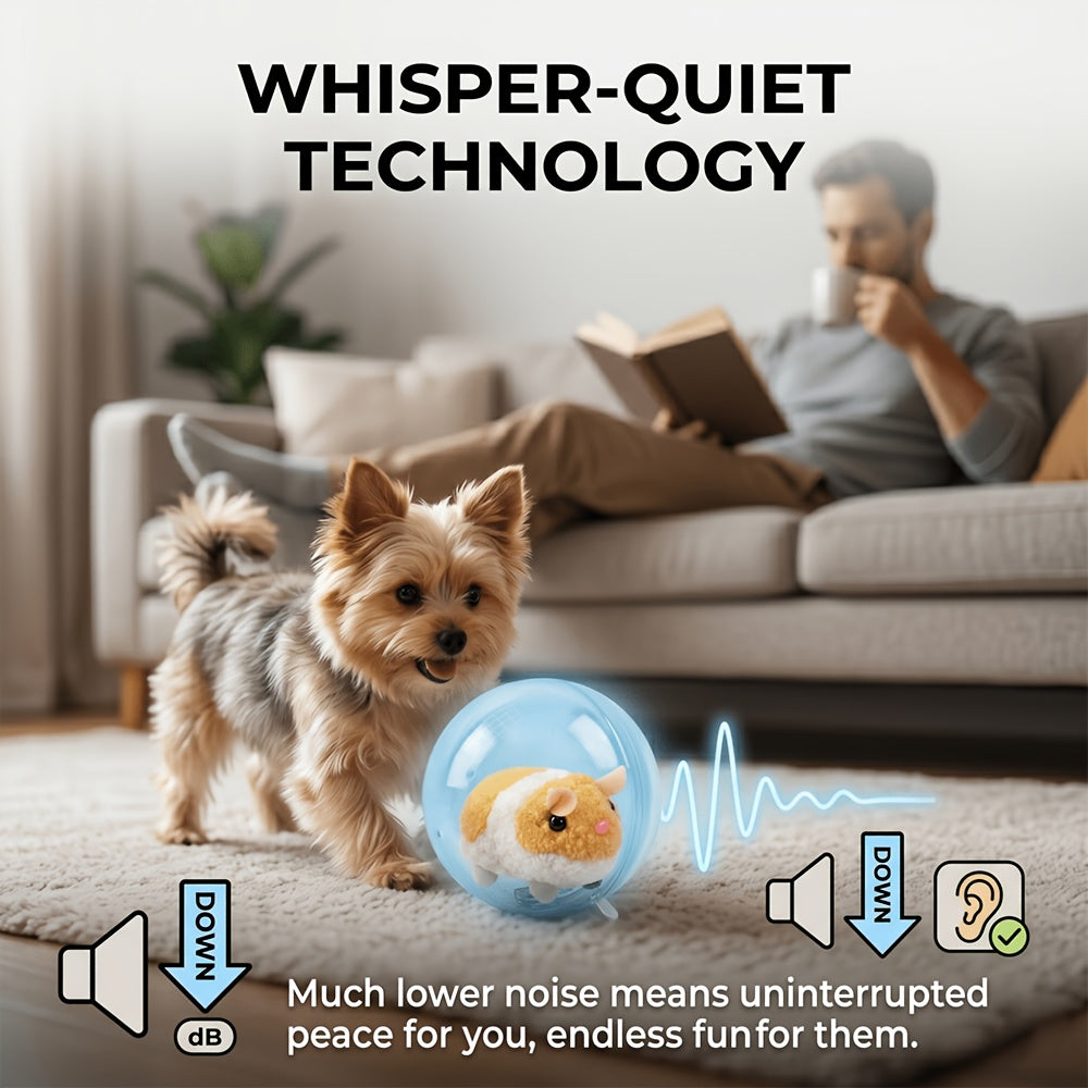 Rechargeable Dog Chase Toy with Obstacle-Avoiding Play, Blue or Pink Mouse and Rabbit Options for Small and Medium Dogs, Supervised Interactive Pet Play