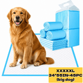 Oversized Dog Pee Pads for Large Dogs, Disposable Absorbent Potty Training Pads in 34 x 55 Inch 45 Count or 35 x 35 Inch 70 Count Packs
