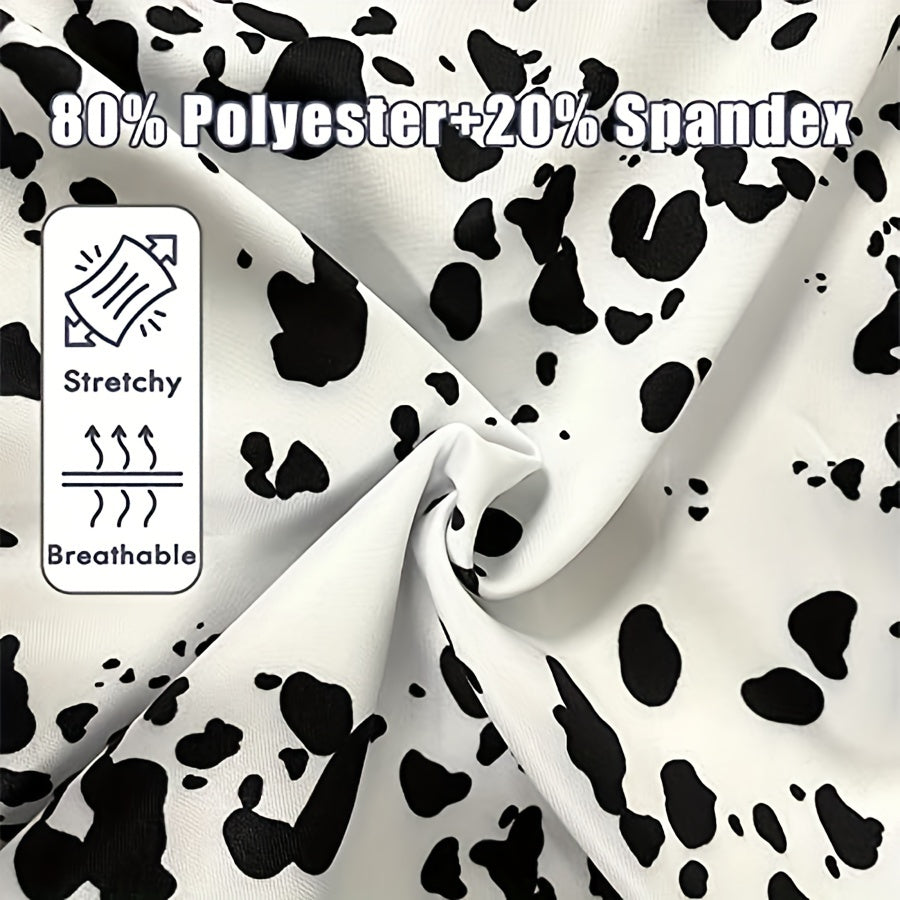 Dalmatian Dog Hoodie, Soft Polyester Pet Sweatshirt with Stretch Ribbed Cuffs for Halloween Costumes, Fall Winter Walks and Photos, S XXL 3XL