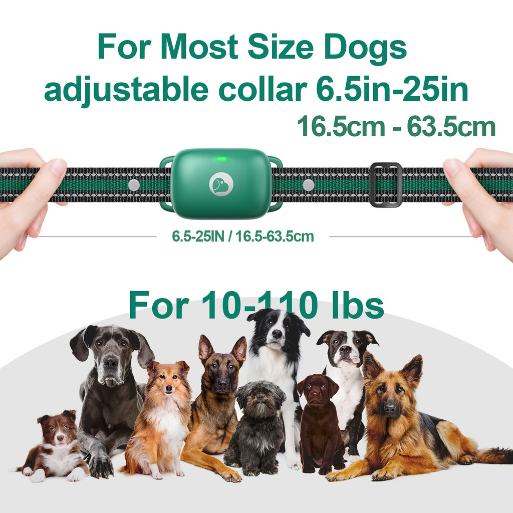 Multi-Dog Training Collar with Remote, Green Electronic Collar with 3 Training Modes and Icons for Medium and Large Dogs, 2 or 3 Dog Options