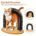 Self Grooming Cat Toy with Arch and Scratching Board, Interactive Rubbing and Massage Station for Kittens and Everyday Indoor Cat Play