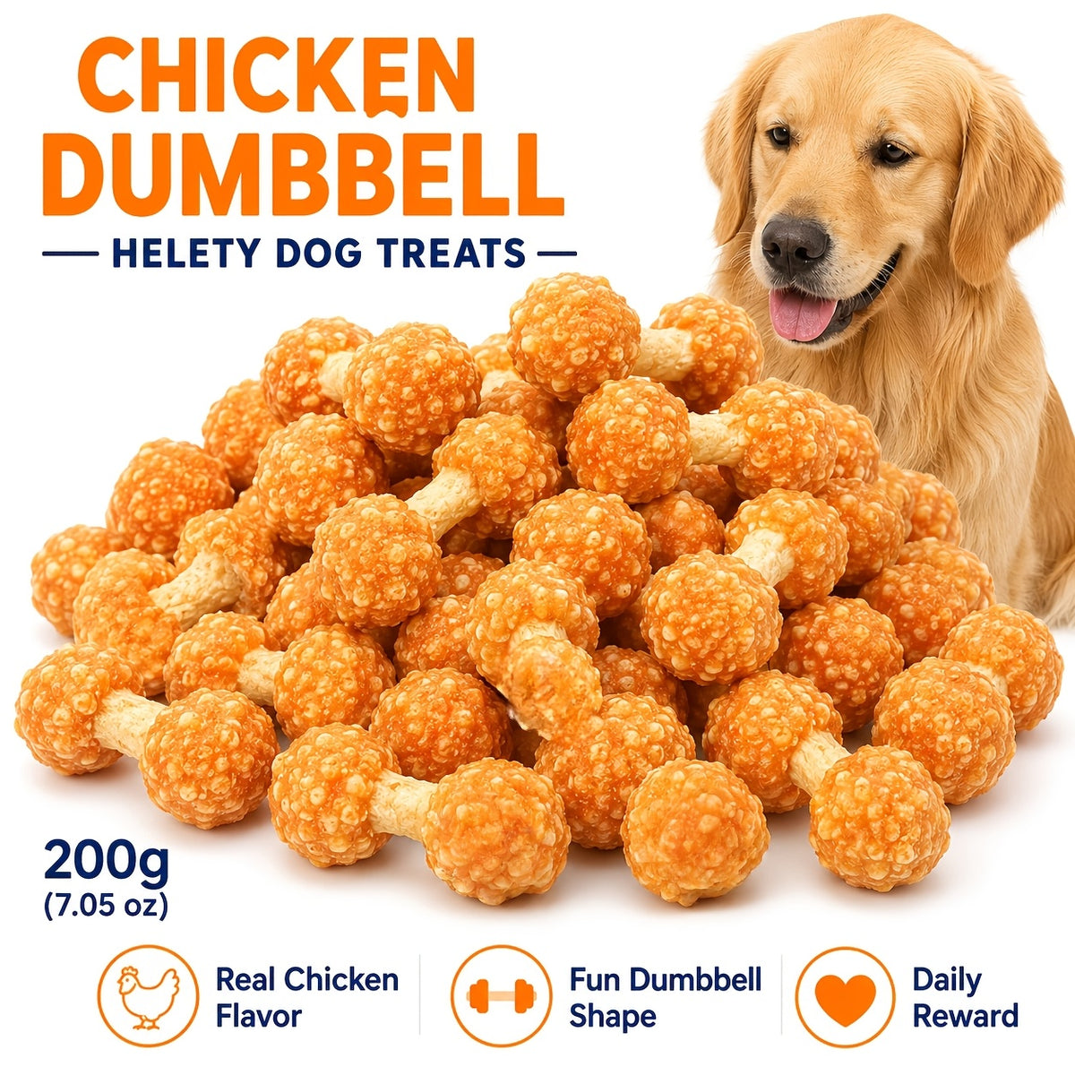 Dog Snack Variety Selection with Chicken Liver, Duck Jerky, Beef Cubes and Sweet Potato Donut Options for Supervised Training Rewards
