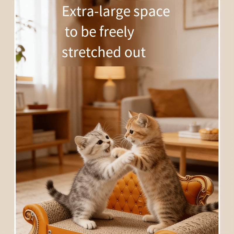 Cat Scratching Pad Sofa, European-Style Cat Lounger and Empress Bed for Indoor Scratching and Rest, Purple Yellow or Green, Big or Small