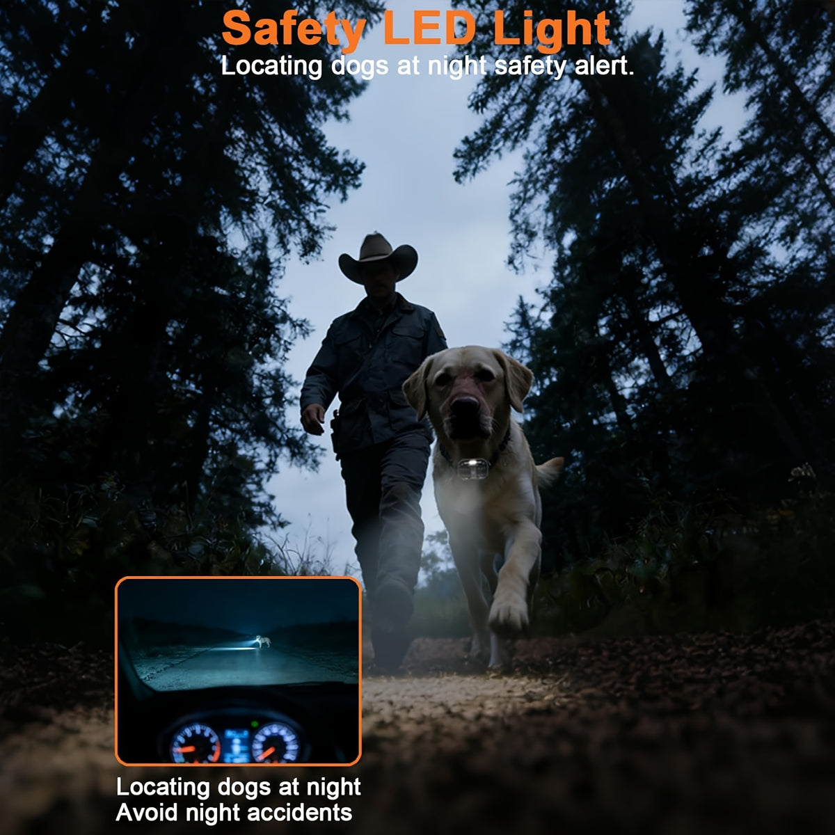 Dog Training E Collar with Security Lock, Remote Beep, Vibration and Static Modes, Orange, Blue or Green Options for 1 or 2 Dogs