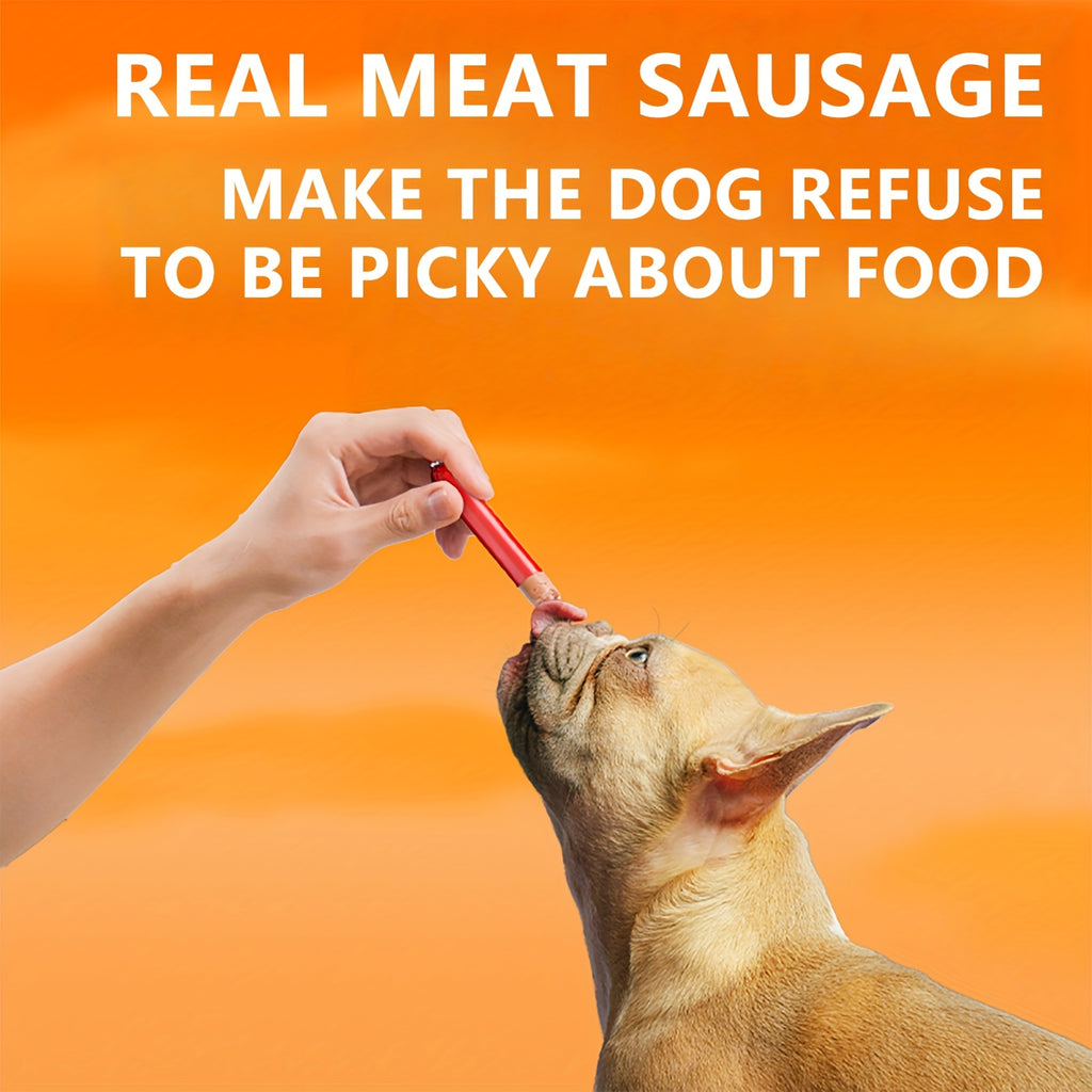 Dog Sausage Snack Packs with Chicken, Duck, Beef and Fish Flavor Options, 16 or 32 Piece Selections and 250g Pack for Everyday Training Rewards
