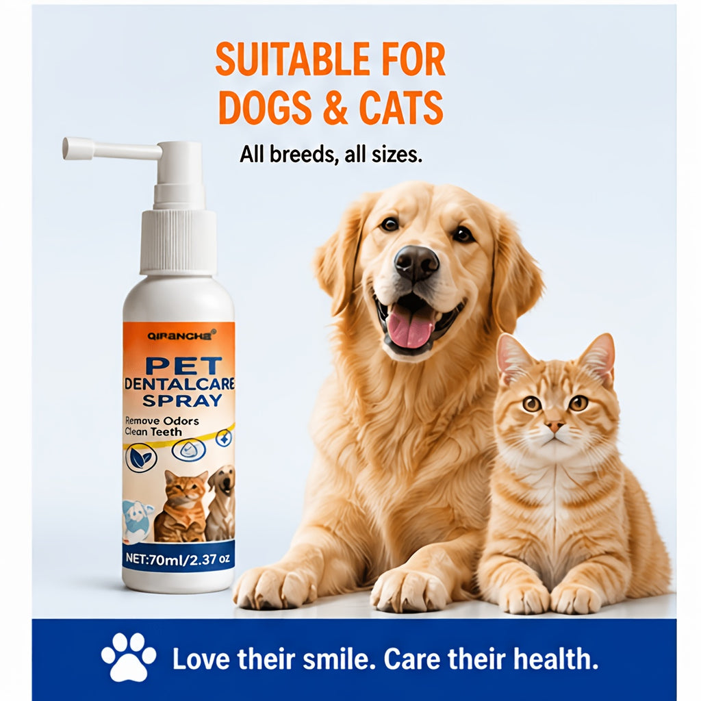 Pet Breath Freshener Spray for Dogs and Cats, 60ml Oral Care Mist for Everyday Mouth Hygiene Routines and At-Home Pet Grooming Supplies