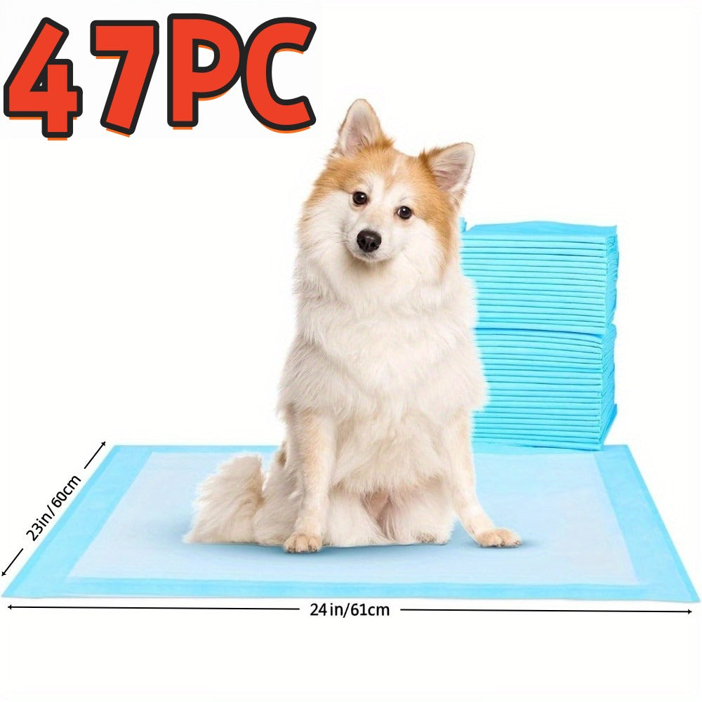 Puppy Pads 36 x 51 Inch 50 Count or 23 x 24 Inch 47 Count, Six-Layer Absorbent Dog Pee Pads with Leak-Resistant Backing for Indoor Potty Training