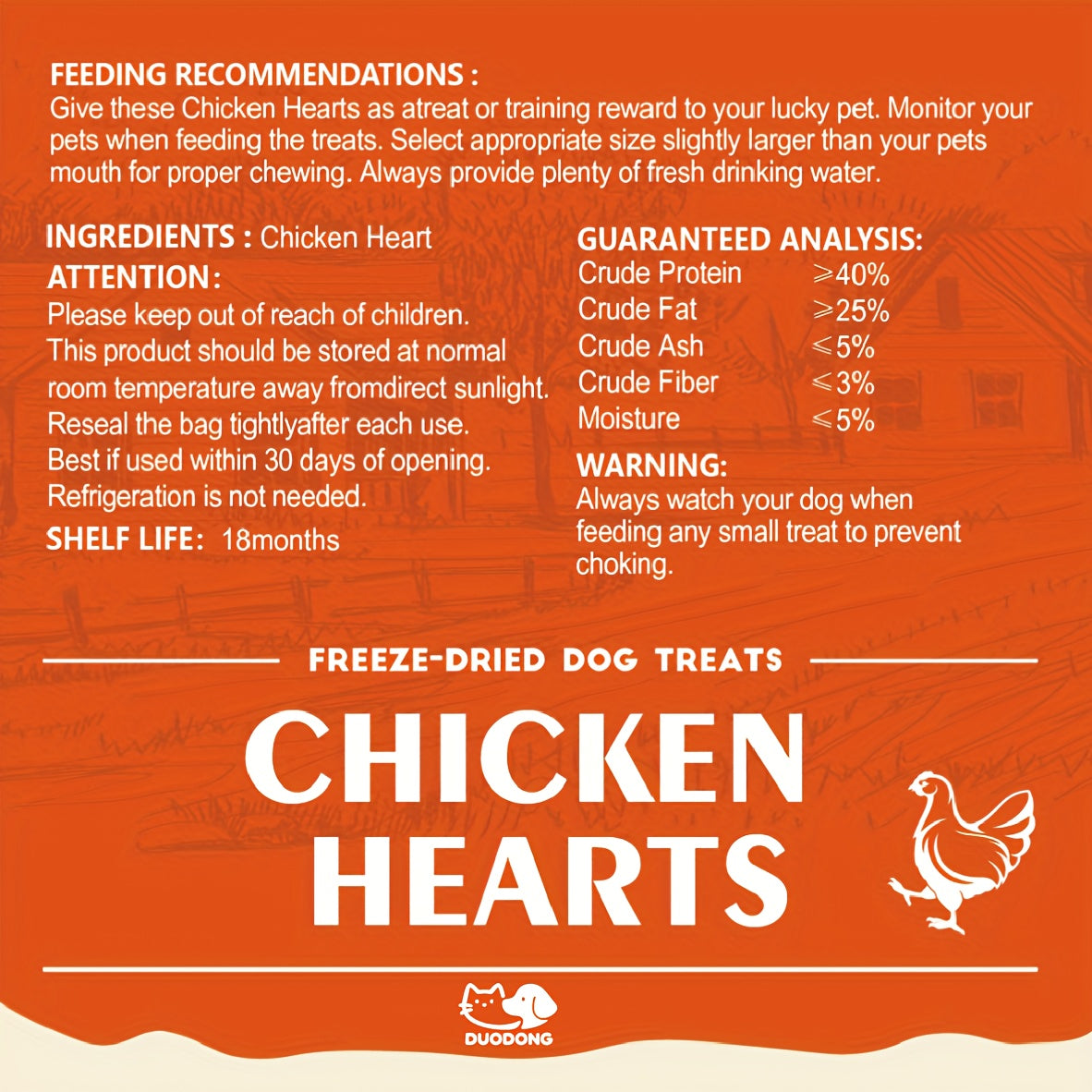 Chicken Heart Cat & Dog Treats, Freeze Dried Single Ingredient Training Rewards and Food Topper, Grain-Free Snacks in 50g, 200g or 300g Options