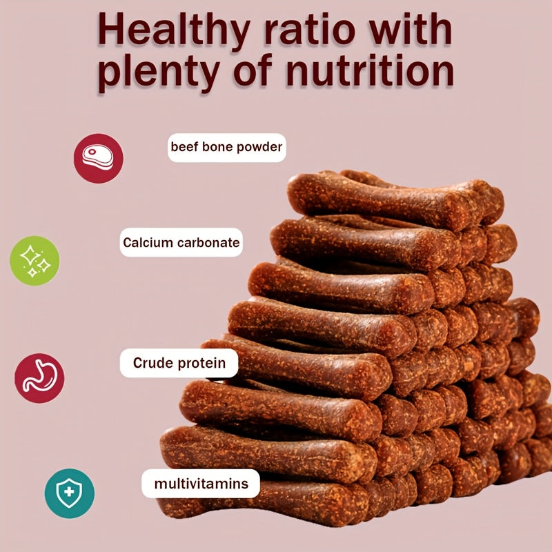 Beef Dental Chew Bones for Dogs, 150g / 5.29oz Meat-Filled Dog Treats for Supervised Chewing, Training Rewards and Everyday Snack Time