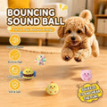 Dog and Cat Toy Balls 4-Pack, Random-Style Sound and Slow-Rebound Bouncing Pet Toys for Supervised Rolling, Chasing and Interactive Play