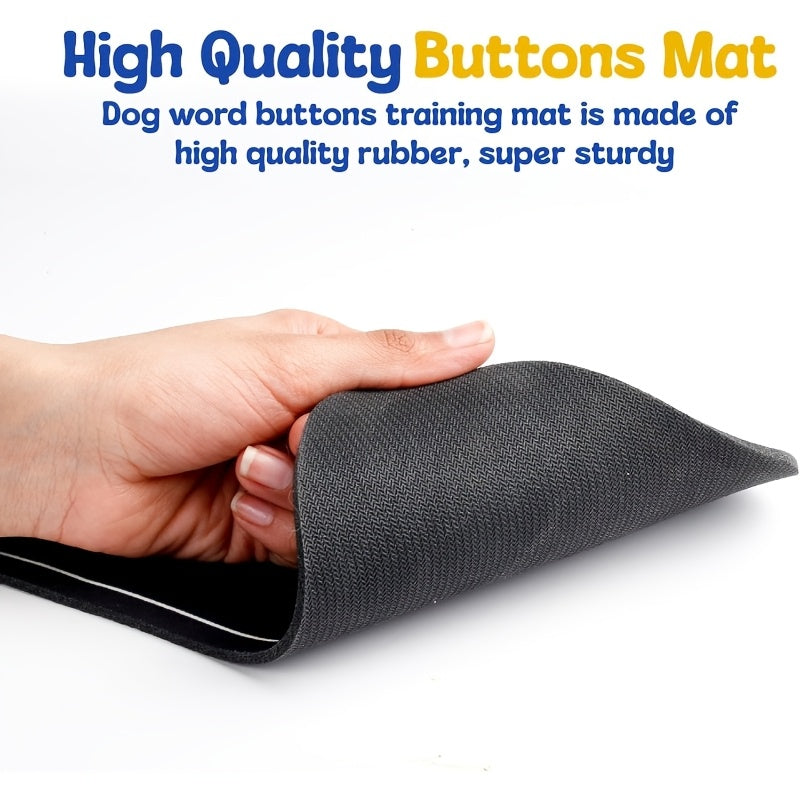 Dog Communication Buttons with Easy-Clean Training Mat for Supervised Talking Button Practice, Model 001 or 002, Batteries Not Included