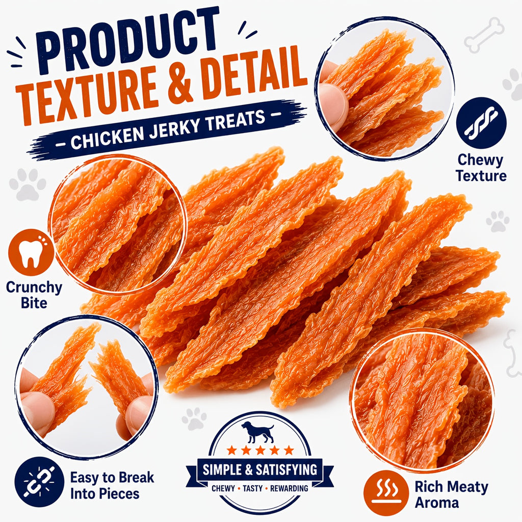 Chicken Breast Jerky Treats for Cats and Dogs, 100g x 3 Pack or Chicken Combo Pet Snacks for Supervised Training Rewards and Everyday Treat Time