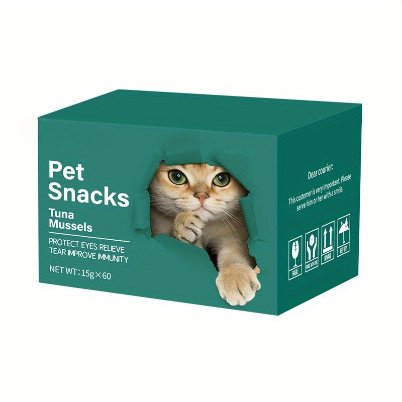 Wet Cat Food Snacks for Adult Cats and Kittens, Pet Treat Packs with Salmon, Tuna and Chicken Egg Yolk Flavor Choices for Everyday Treat Time