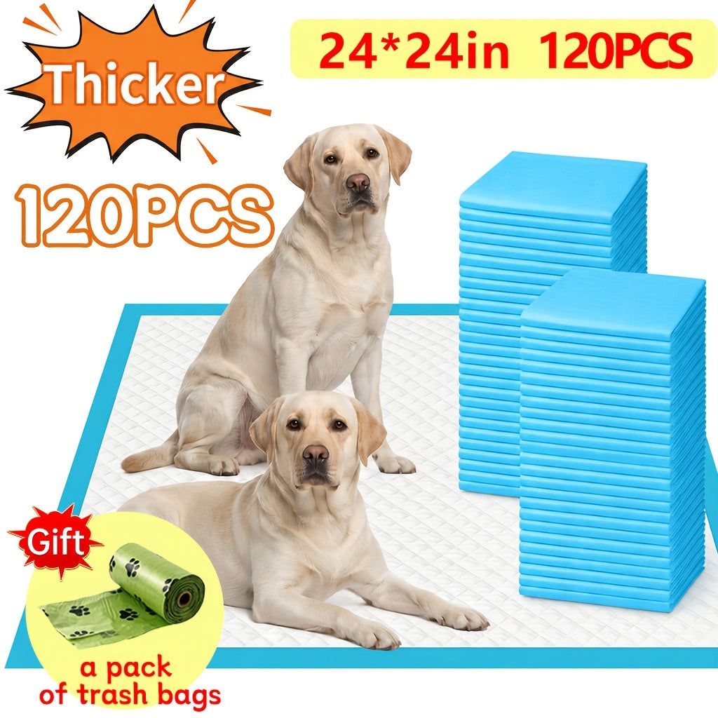 Puppy Potty Pads with Bonus Bags or Duck Toy, Extra Large Absorbent Leakproof Dog Pee Pads for Indoor House Training and Everyday Accidents