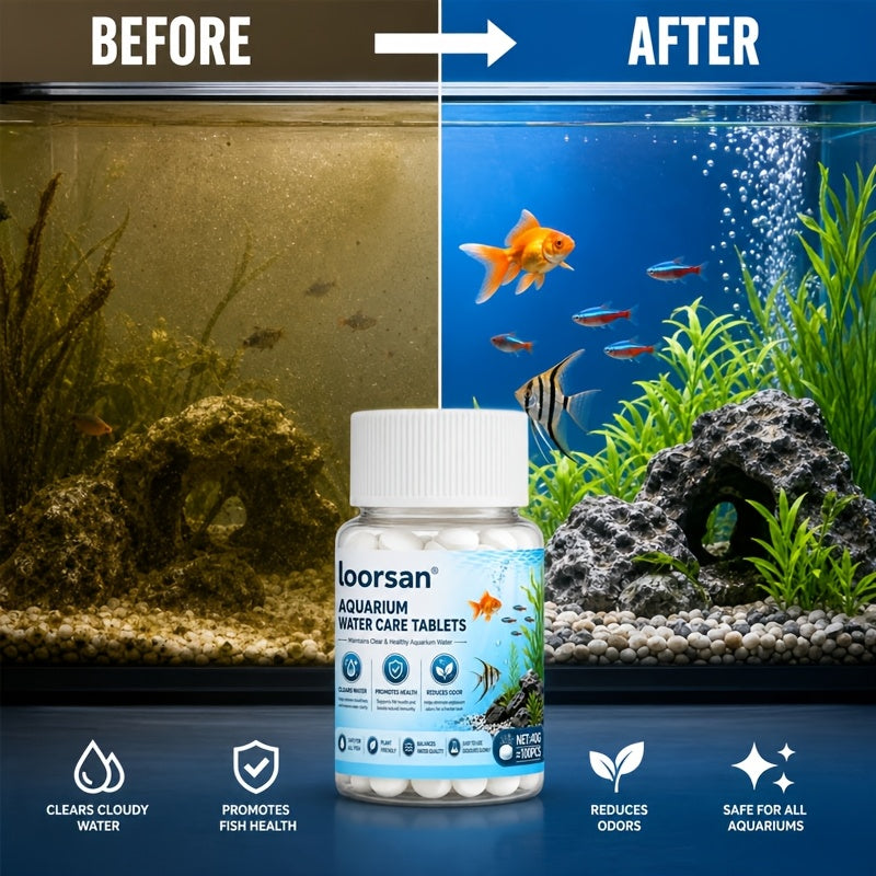 Aquarium Water Purifying Tablets, 40g White Option for Home Fish Tank Care, Aquarium Maintenance Supplies for Fish-Keeping Households