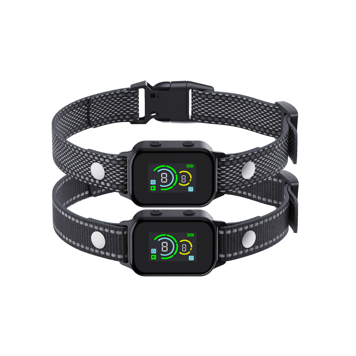 USB No Shock Bark Collar for Dogs, Nylon Electronic Bark Control Training Collar in 1 or 2 Pack Options for Owner-Supervised Training Routines