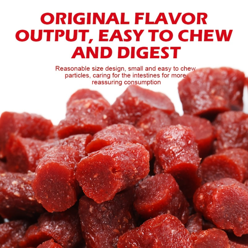 Beef Cube Dog Training Treats, 155g Chewy Meat Reward Bites for Supervised Practice, Everyday Snack Breaks and Dog Lover Gift Baskets