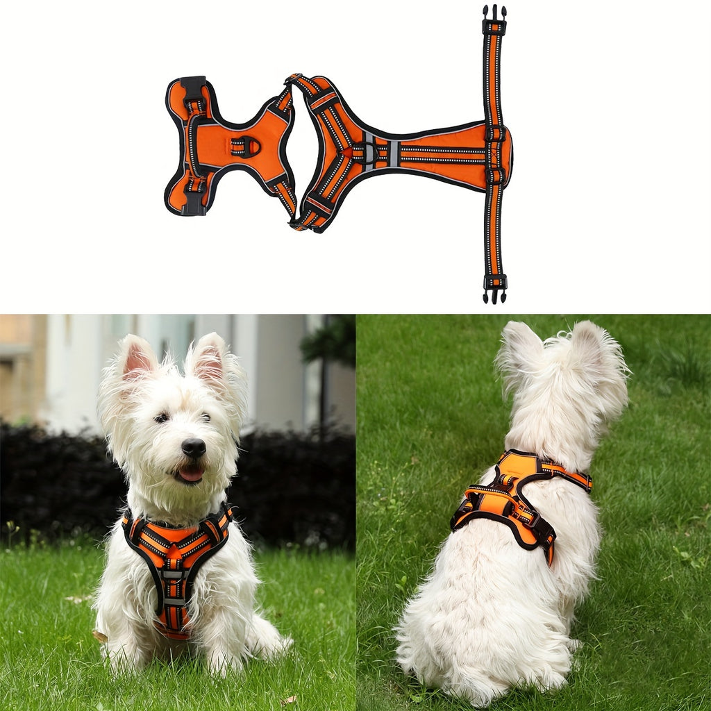 Front Clip No-Pull Dog Harness with Reflective Control Handle, Adjustable Walking Gear for Small, Medium and Large Dogs, S to XL Color Options