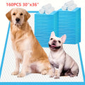 Dog Pee Pads 30 x 36 Inches, Extra Large Blue Disposable Puppy Training Pads with Absorbent Core and Leakproof Backing, 20, 80 or 160 Count